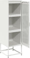 vidaXL - Hoge - kast - 36x39x123 - cm - koudgewalst - staal - wit