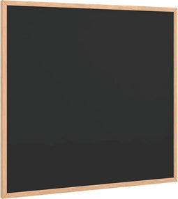 vidaXL - Krijtbord - met - massief - grenenhouten - lijst - 60x55 - cm - zwart