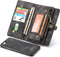 Caseme - vintage 2 in 1 portemonnee hoes - Geschikt voor iPhone SE (2022 / 2020) / 8 / 7 / 6(s) - Grijs