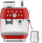 Smeg EGF03RDEU - Espressomachine met bonenmaler - 19 bar druk - Rood