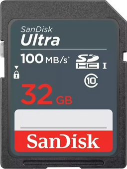 SanDisk Ultra - SD Geheugenkaart - 32 GB - UHS-I Klasse 10 - Waterbestendig - Schokbestendig - Temperatuurbestendig