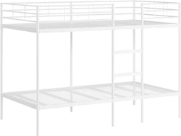 vidaXL - Stapelbed - zonder - matras - 100x200 - cm - staal - wit