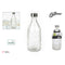 Glazen fles La Mediterránea Metaal Glas 1 L (12 Stuks)