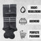 Sandside Compressiekousen - 2 Paar - Geavanceerde Compressietechnologie - Zwart - Maat 36-40 S/M (2 paar)