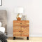 vidaXL - Nachtkastje - 50x33x60 - cm - massief - acaciahout - en - bewerkt - hout