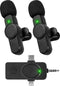 Nuvance Draadloze Microfoon - 3-in-1 Ontvanger - Helder Geluid (2 stuks)