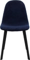 Kick Eetkamerstoel Ted - Donkerblauw teddy stof