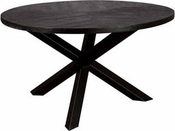 TOFF Viola round diningtable iron star leg - 130 - black