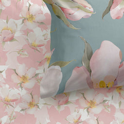 Verstelbaar onderlaken HappyFriday Spring blossom Multicolour 140 x 200 x 32 cm