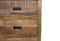 Vitrinekast - 125x48x210 - Naturel/zwart - Mangohout/ijzer