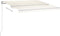 vidaXL - Luifel - automatisch - met - LED - en - windsensor - 4x3,5 - m - crèmekleurig