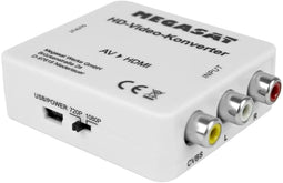 Megasat 0900196 - AV-naar-HDMI Converter - 1080p - Wit