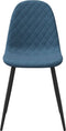 vidaXL - Eetkamerstoelen - 4 - st - fluweel - blauw