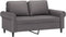 vidaXL - Tweezitsbank - 120 - cm - kunstleer - grijs