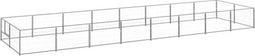 vidaXL - Hondenkennel - 16 - m² - staal - zilverkleurig