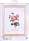 Thea Gouverneur - Borduurpakket met telpatroon - 2030A - Voorgesorteerde DMC Garens - Roos Redoute - Aida - 26 cm x 38 cm - DIY Kit