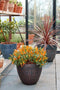 Mica Decorations Bravo Bloempot voor Buiten - H32,5 x Ø38 cm - Groen gehamerd