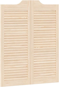 vidaXL - Draaideuren - louvredesign - 1-paar - 100x80 - cm - massief - grenenhout