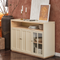 SoBuy FSB80-MI - Keukenkastje - 3 Deuren - 120 x 40 x 85 cm - Beige