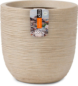 Capi Europe - Bloempot Waste Rib NL - 43x41 - Terrazzo beige - Breukbestendig - 100% recyclebaar
