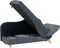 MERI - Chaise longue - Grijs - Rechterzijde - Fluweel