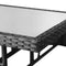 vidaXL - Tuintafel - 80x80x74 - cm - poly - rattan - zwart