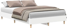 vidaXL - Bedframe - zonder - matras - 120x190 - cm - spaanplaat - wit