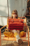 Own Stuff Lederen Boekentas Lagere school - Soft Red