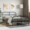 vidaXL - Bedframe - met - hoofd- - en - voeteneinde - metaal - zwart - 135x190 - cm