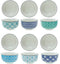 Cosy&Trendy Chloe Kommetje - Ø9 cm - 6 stuks - Blauw/Groen - Aardewerk - Vaatwasserbestendig
