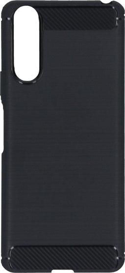 Hoesje Siliconen Geschikt voor Sony Xperia 10 II - Brushed Backcover - Zwart