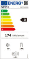CHIQ CBM250NEBD - No Frost - Vrijstaand - 250 l - Donker roestvrij staal