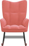 vidaXL - Schommelstoel - fluweel - roze