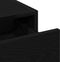 vidaXL - Wanddressoir - met - LED - Verlichting - - - Zwart - Eiken