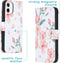 iMoshion Hoesje Geschikt voor iPhone 12 Mini Hoesje Met Pasjeshouder - iMoshion Design Softcase Bookcase - Wit / Roze / Blossom Watercolor