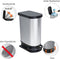 Rotho Paso mono pedaalemmer- prullenbak 50L - BPA vrij - zilvermetallic