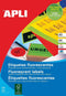 Stickers/Etiketten Apli Geel 64 X 33,9 Mm