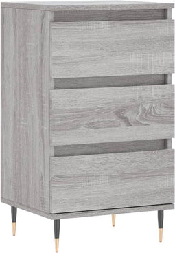 vidaXL - Dressoir - 40x35x70 - cm - bewerkt - hout - grijs - sonoma
