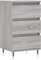 vidaXL - Dressoir - 40x35x70 - cm - bewerkt - hout - grijs - sonoma