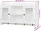vidaXL Wandschap - Wandplank - 2 deurtjes met glas - wit