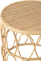 J-Line bijzettafel Golf Patroon - rotan - naturel - set van 2