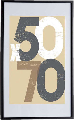 Houten fotolijst - zwart - 60 x 90 cm - fotolijstje - met passe-partout - decoratie
