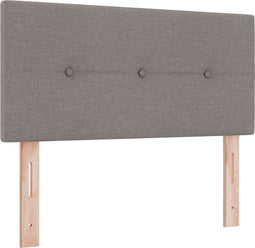 vidaXL - Hoofdbord - Met - Knopen - Taupe - 100 - cm