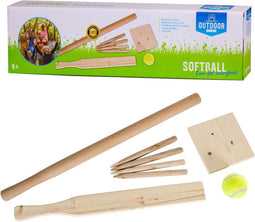 Outdoor Play - Slagbal set - Houten knuppel en plankje - Inclusief tennisbal