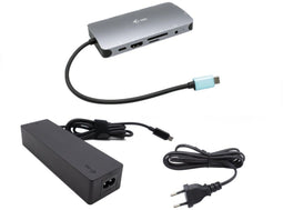 i-tec USB-C Metal Nano Dock - HDMI/VGA met LAN + Oplader 100W