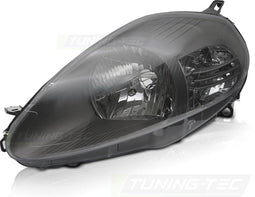 Koplamp links - voor Fiat Grande Punto 2005-2008 - TYC - grijs