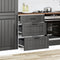 vidaXL - Keuken - onderkast - Lucca - bewerkt - hout - zwart