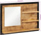 vidaXL - Spiegel - met - schappen - 80x8x55 - cm - glas - en - massief - mangohout