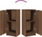 vidaXL - Dressoirs - 2 - st - 30x30x70 - cm - bewerkt - hout - bruin - eikenkleur