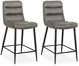 MX Sofa - Lena – Barstoelen – Grey – Set van 2